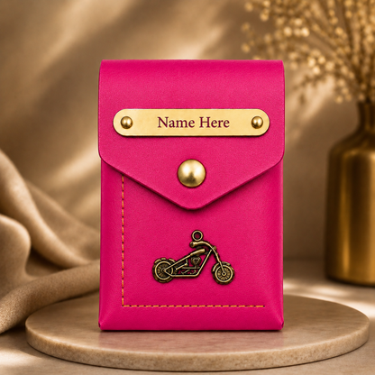 Customized Flip Leather Wallet with Name