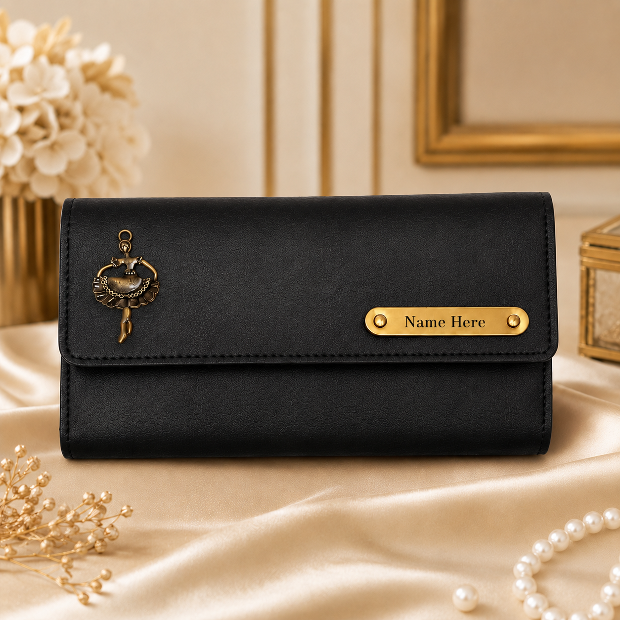 Personalized Name Clutch with Charm