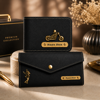 Personalized Wallet & Minimal Wallet Gift Set for Couples