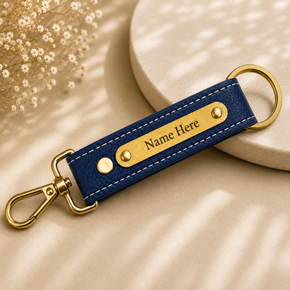 Personalized Nexon Leather Keychain with Name Engraving