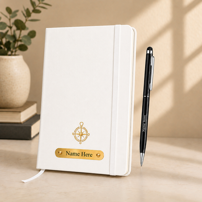 Custom Name Diary with Rubber Grip Pen