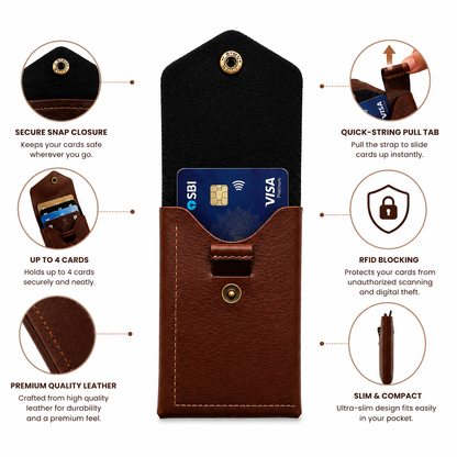 Customized Flip Leather Wallet with Name