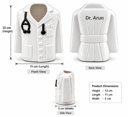 Personalized Doctor Coat Pen Stand