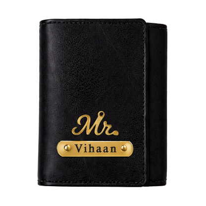 Personalized Men's Trifold Leather Wallet
