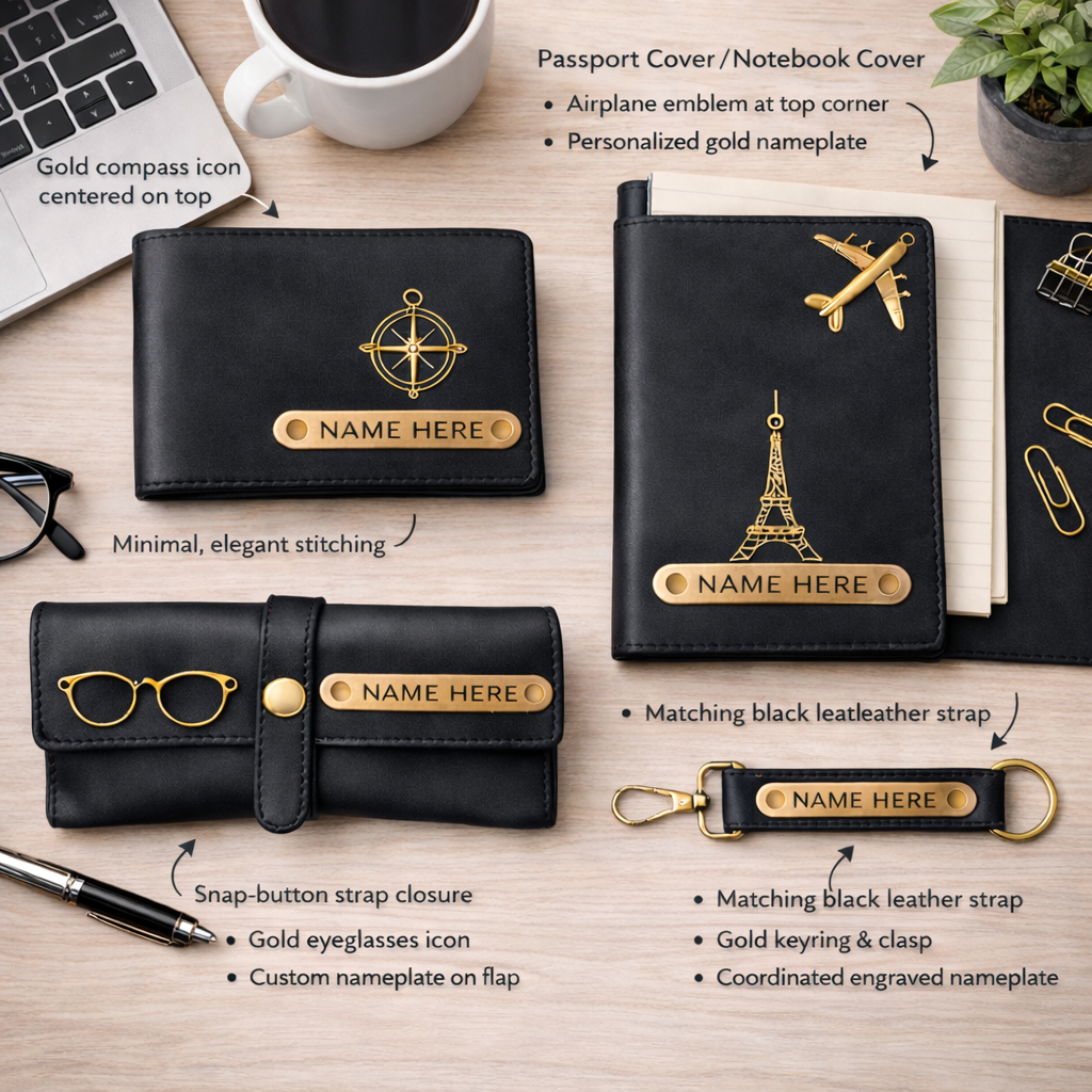 The Premium Personalized Leather Gift Set for Men