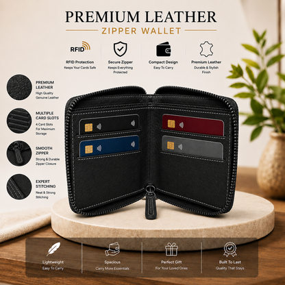 Personalized Genuine Leather Wallet for Men & Women