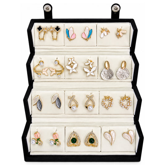 Stylish Earrings for Women – 12 Pairs with Storage Case