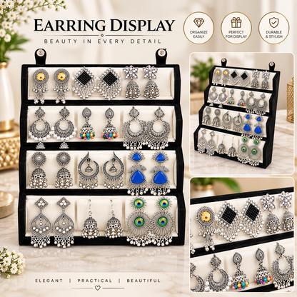 Set of 12 Oxidized Earrings for Women