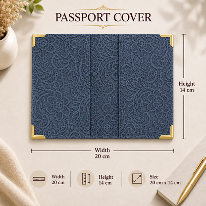 Premium Paisley Textured Passport Cover
