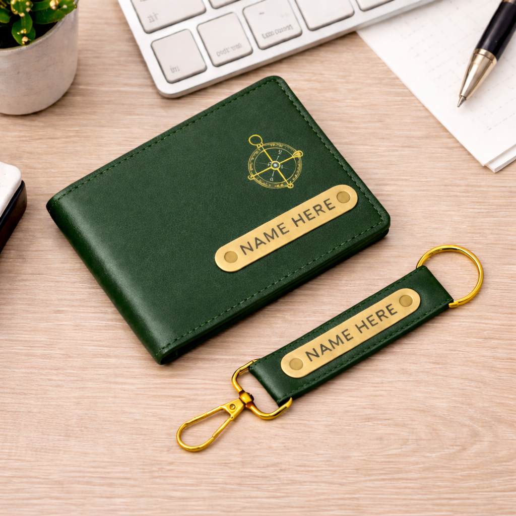 Premium Customized Wallet & Keychain Combo for Men