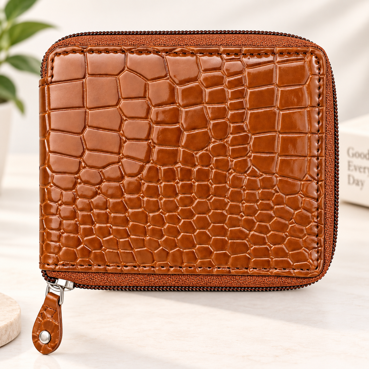 Premium Croc Textured Leather Wallet for Men