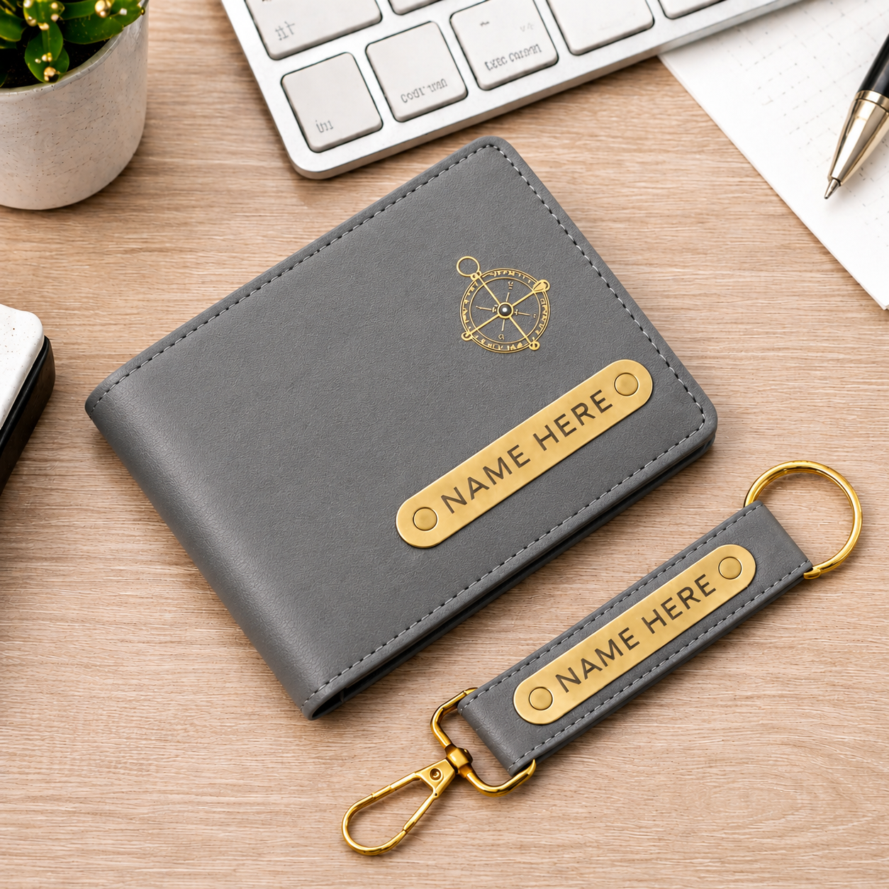 Premium Customized Wallet & Keychain Combo for Men