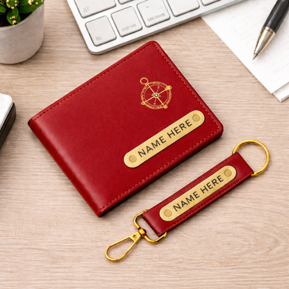 Premium Customized Wallet & Keychain Combo for Men