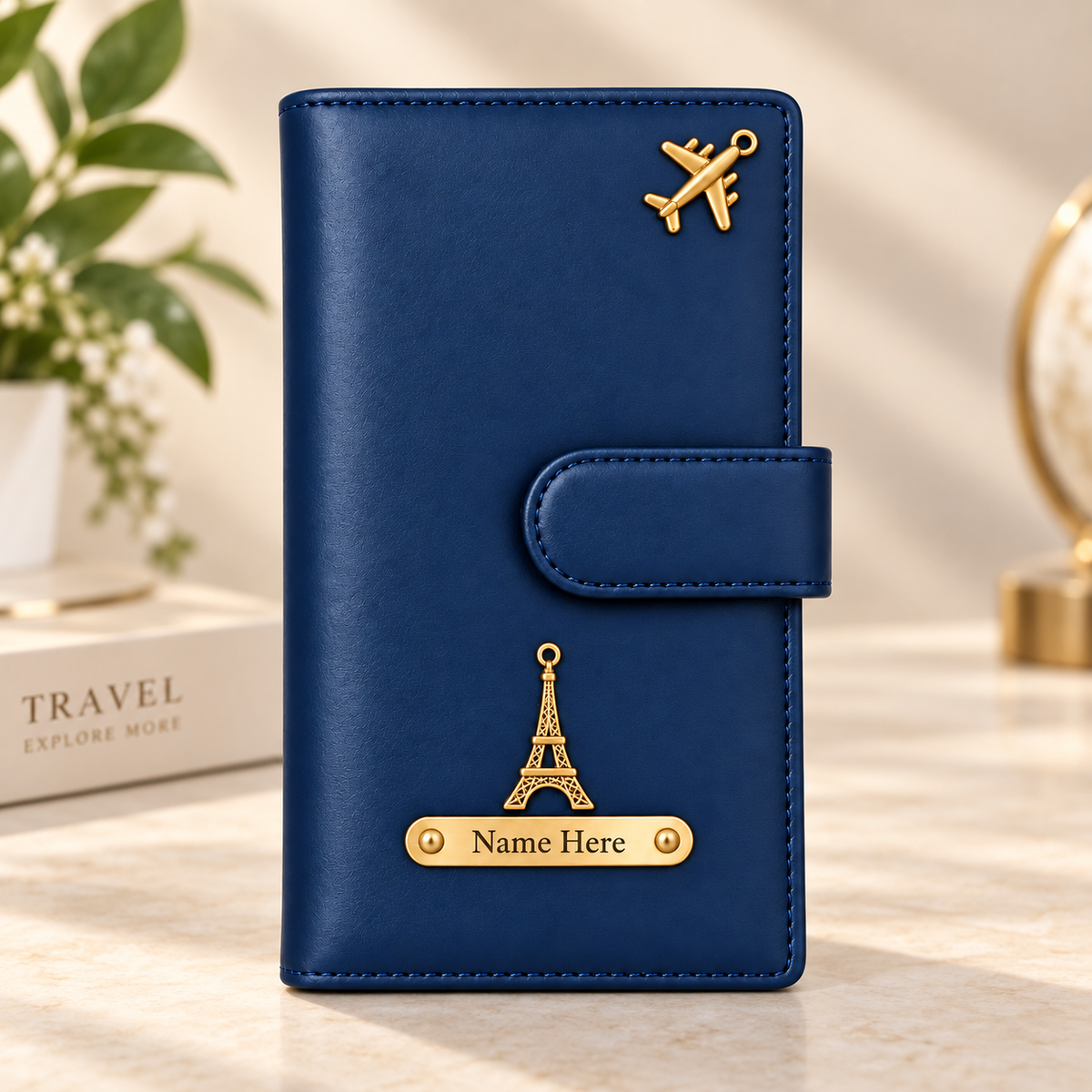 Elegant Personalized Passport Holder & Travel Document Organizer