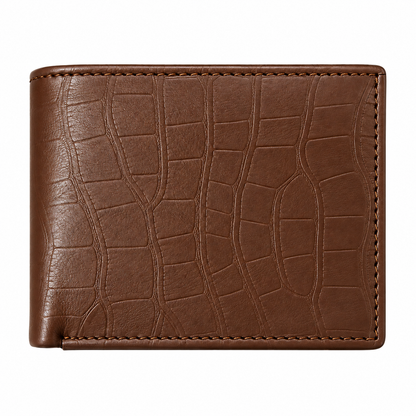 Executive Croc Textured Leather Wallet