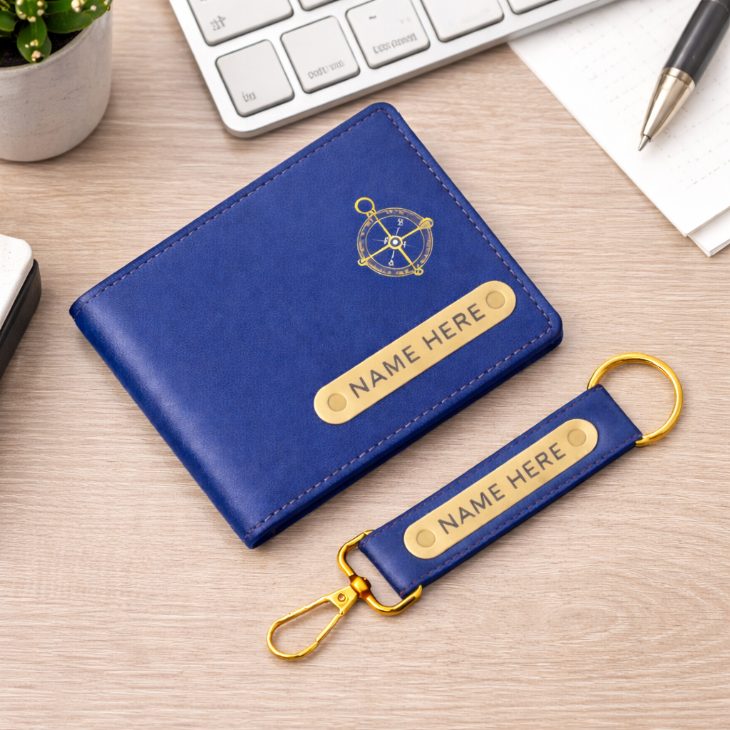 Premium Customized Wallet & Keychain Combo for Men