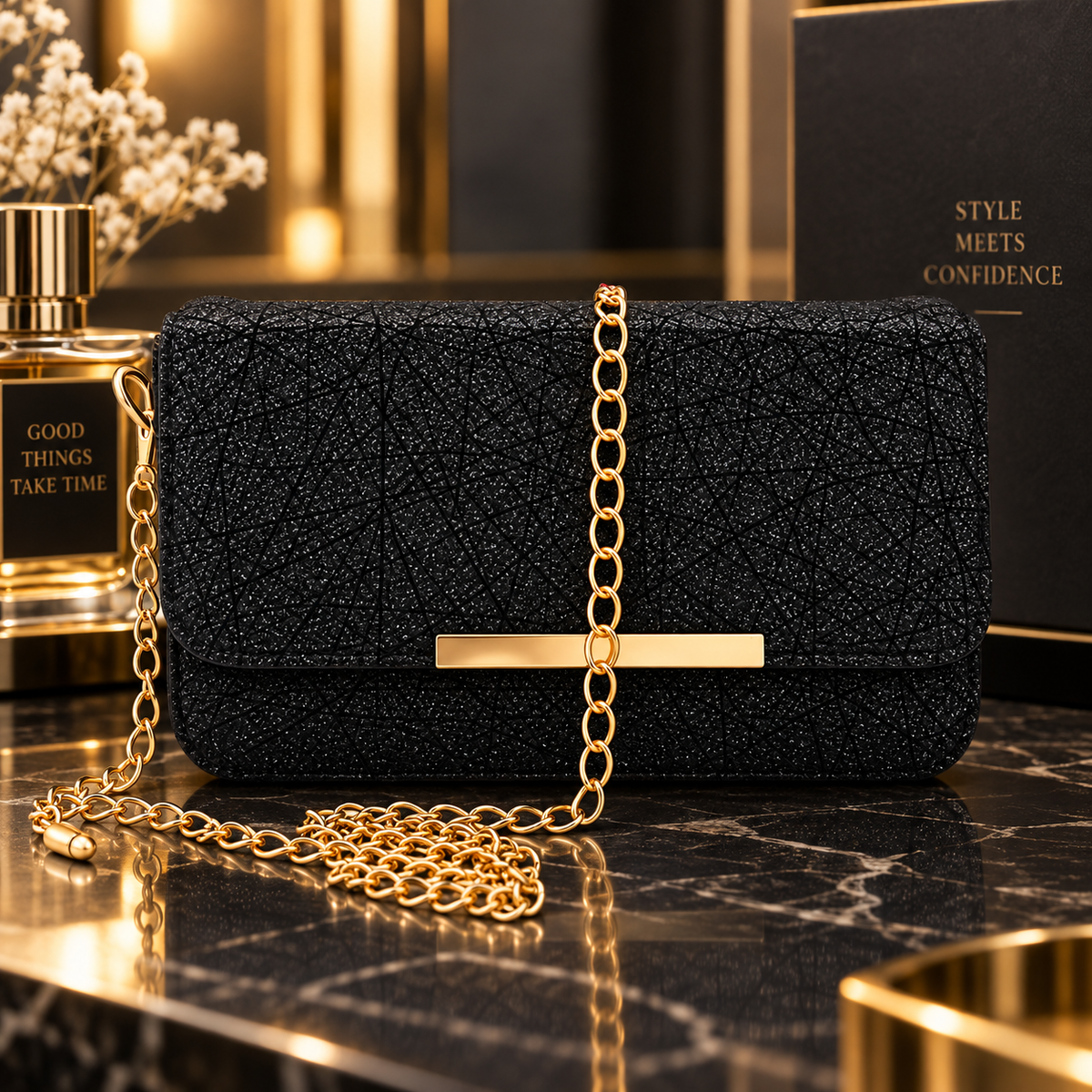 Stylish Glitter Sling Bag for Women