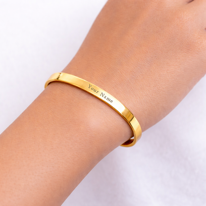 Personalized Name Engraved Kada Bracelet for Men