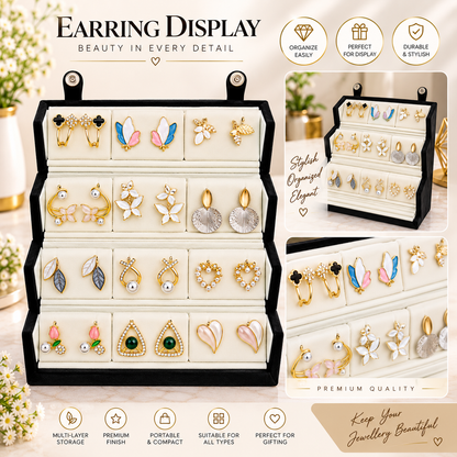 Stylish Earrings for Women – 12 Pairs with Storage Case
