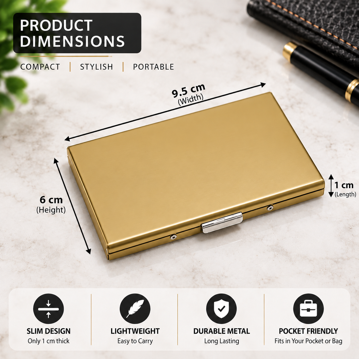 Compact Metal Card Holder