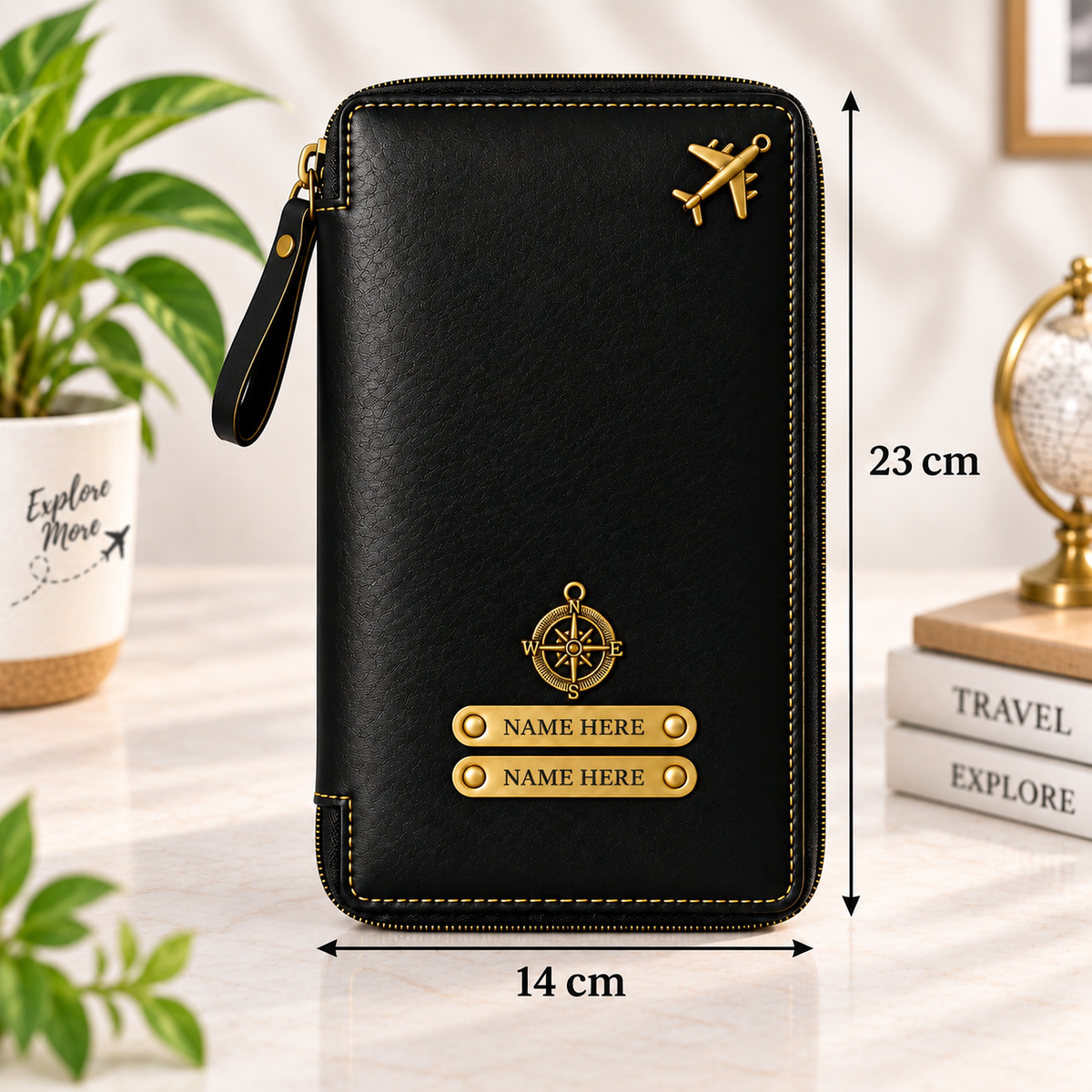 Personalized Family Passport Wallet & Multi-Card Travel Organizer