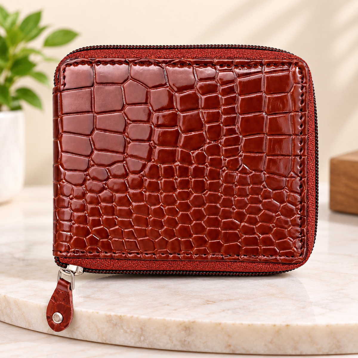 Premium Croc Textured Leather Wallet for Men