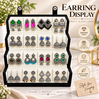 Beautiful Oxidized Jhumka Earrings Set for Women – 12 Pairs