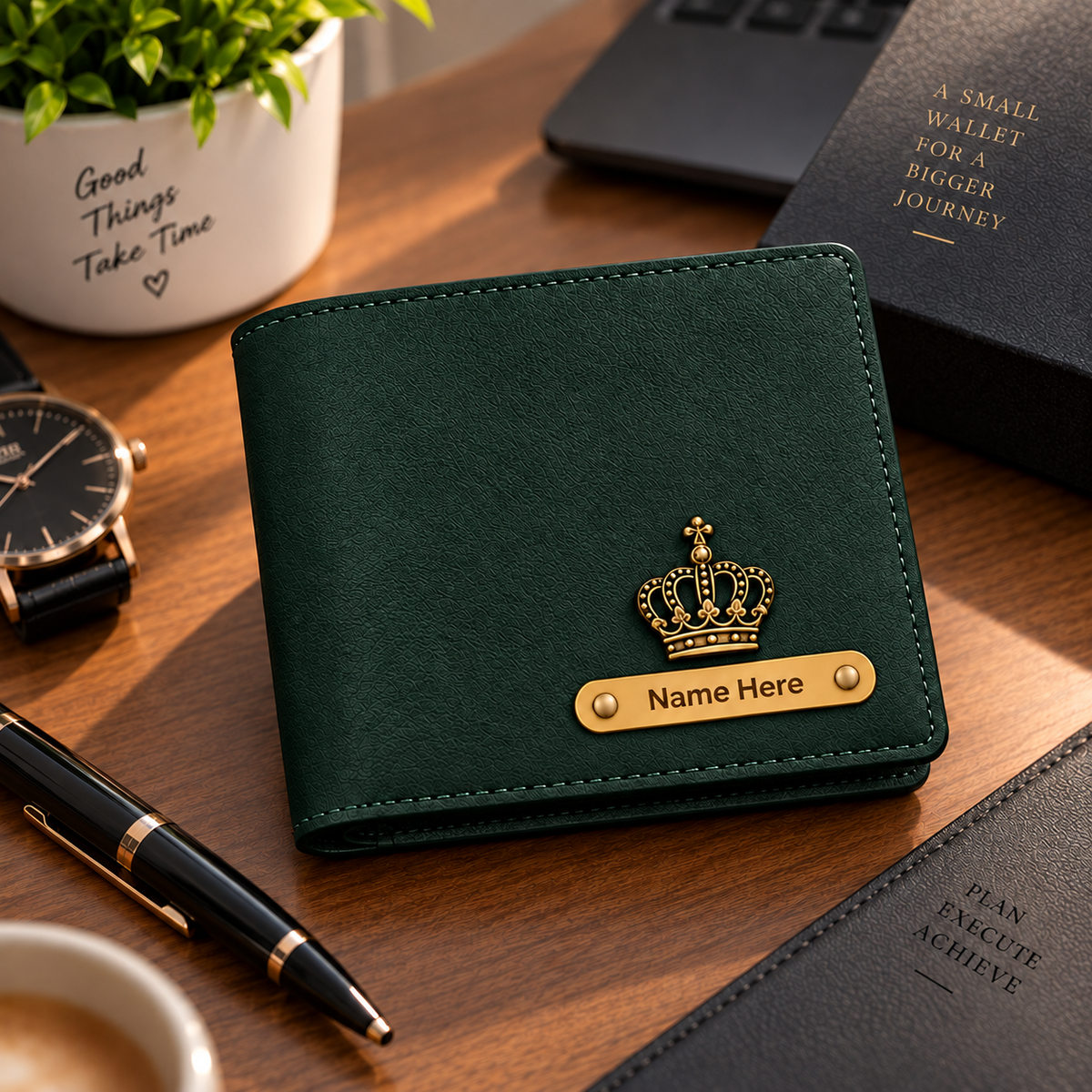 Premium Personalized Imported Wallet for Men with Custom Name & Charm
