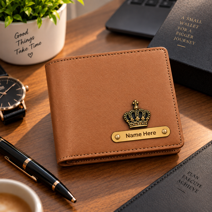 Premium Personalized Imported Wallet for Men with Custom Name & Charm