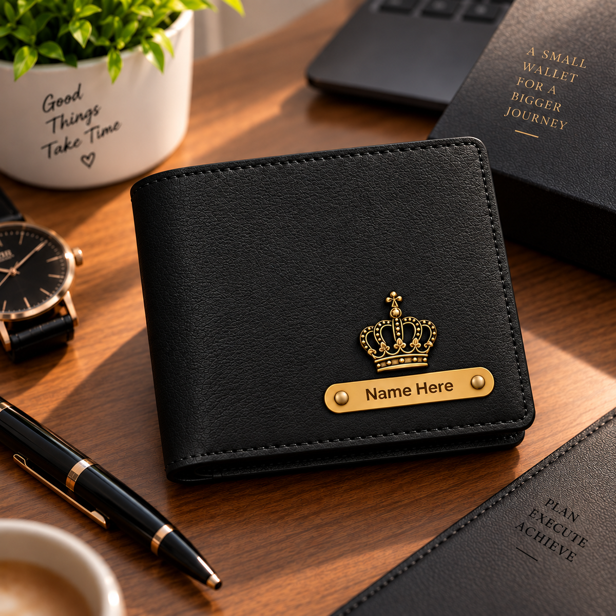 Premium Personalized Imported Wallet for Men with Custom Name & Charm