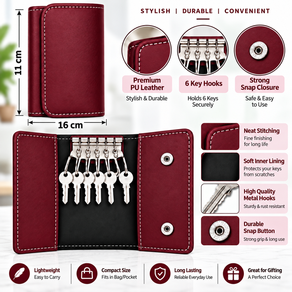 Premium Key Holder Wallet for Men & Women