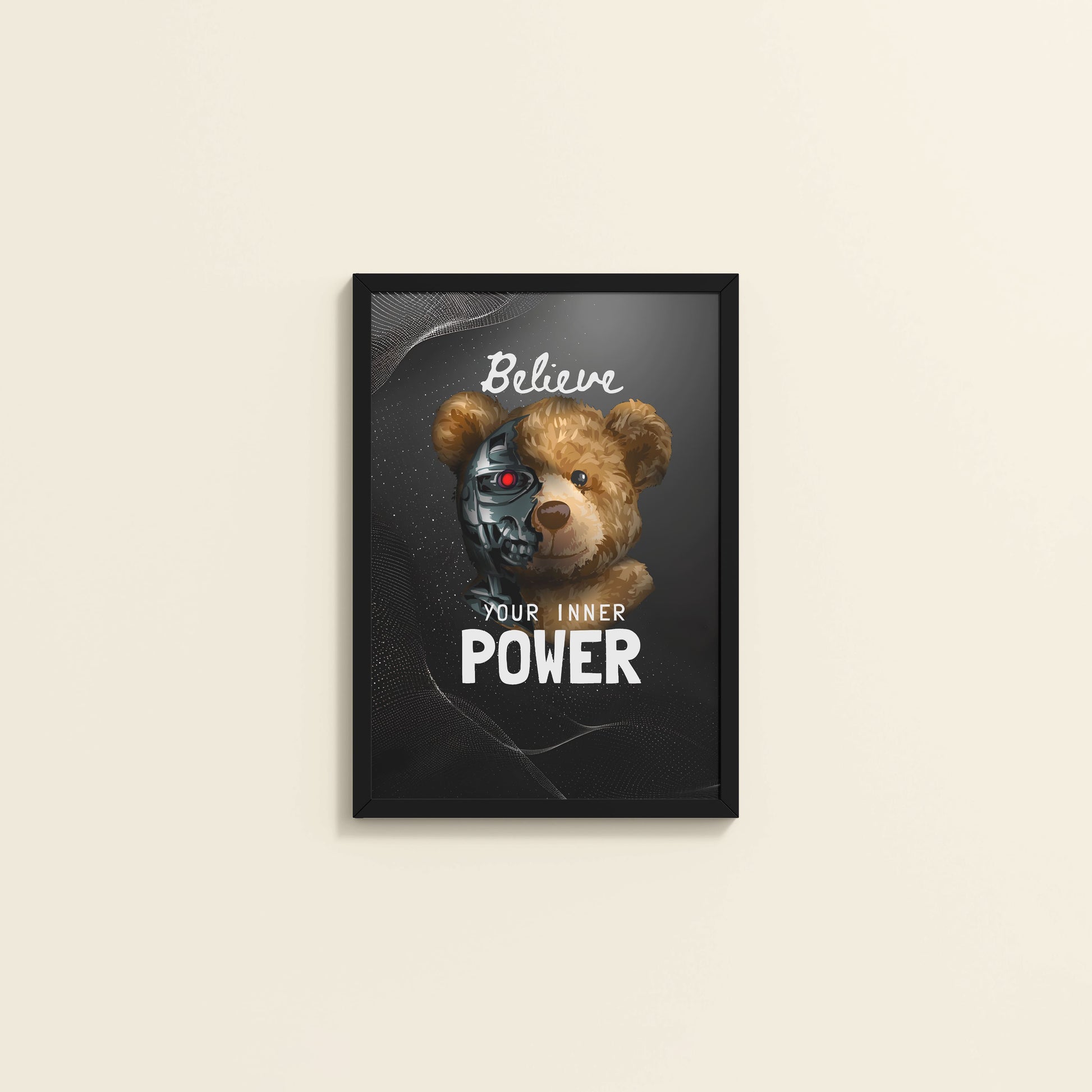 Wall View of Believe in Your Inner Power – Inspirational Quote Wall Decor in Black Color Frame
