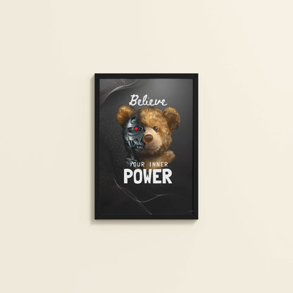 Wall View of Believe in Your Inner Power – Inspirational Quote Wall Decor in Black Color Frame