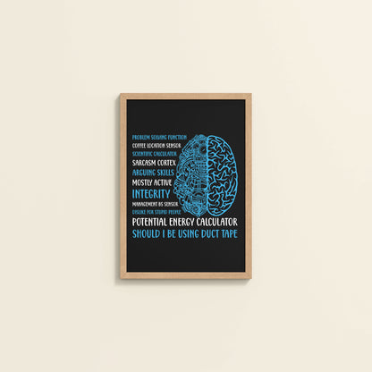 Wall View of Analytical Mind – A Peek Inside an Engineer’s Brain Frame in Natrual Color Frame