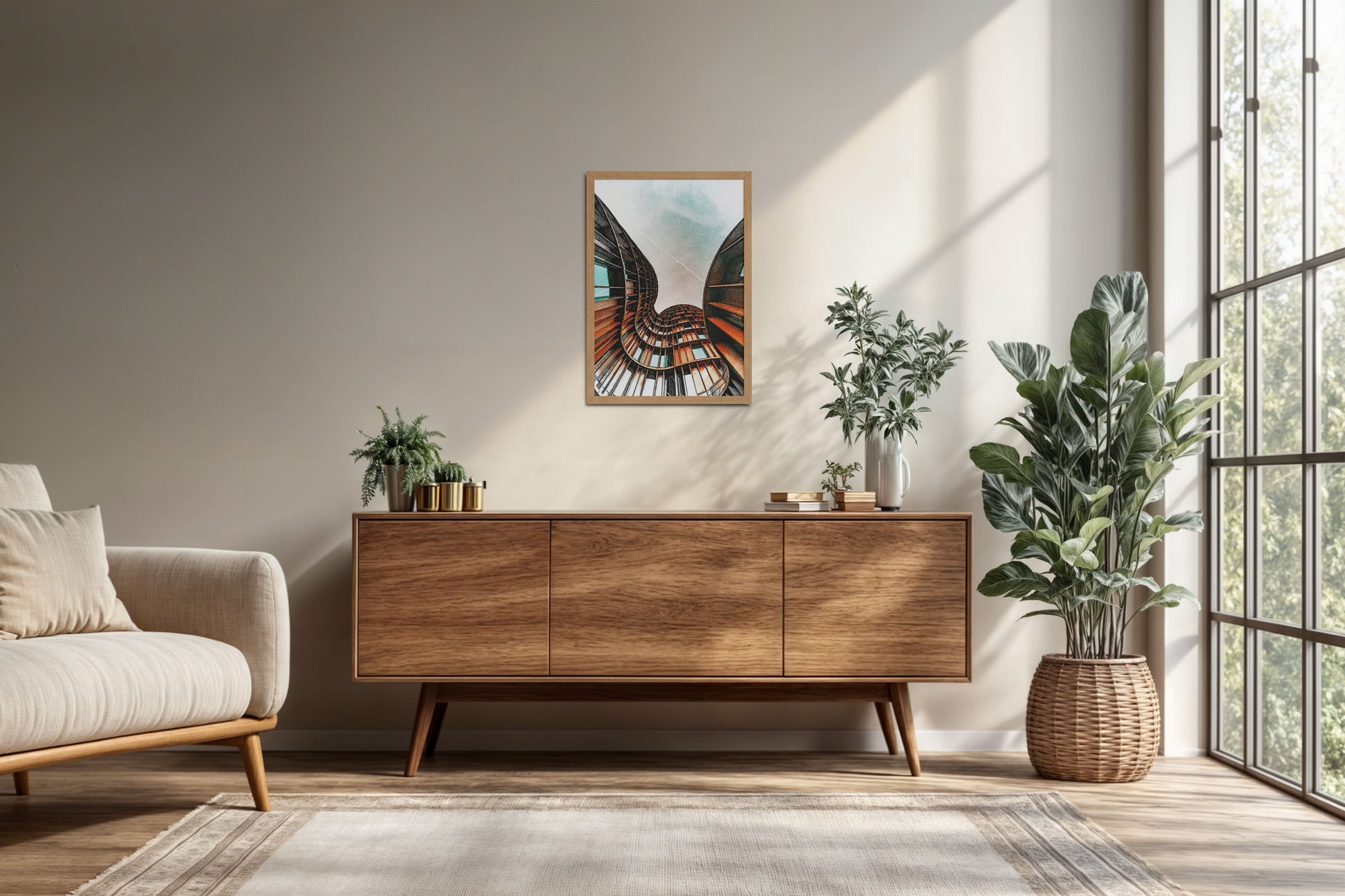 Living Room Cabinet Preview of Axel Tower Beauty – Modern Interior Architecture Frame in Natrual Color Frame
