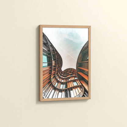 Side View of Axel Tower Beauty – Modern Interior Architecture Frame in Natrual Color Frame
