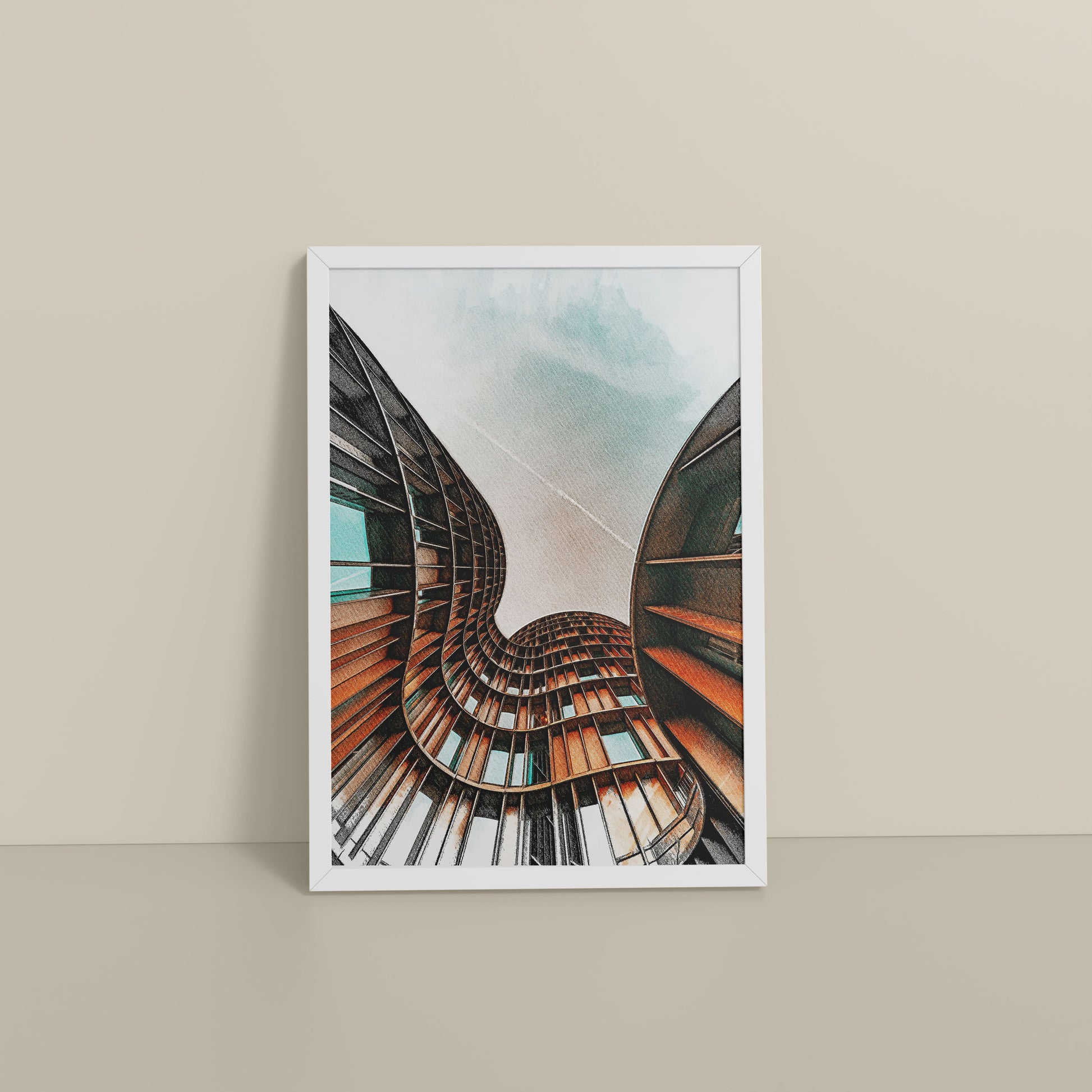 Floor View of Axel Tower Beauty – Modern Interior Architecture Frame in White Color Frame