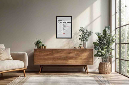 Living Room Cabinet Preview of UnKnown – Code Your Own Identity Wall Frame in Black Color Frame