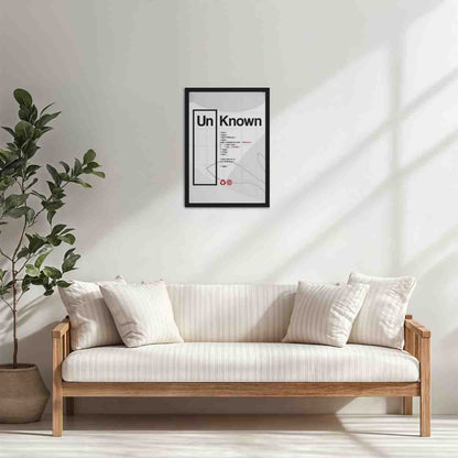 Living Room Cabinet Table Preview of UnKnown – Code Your Own Identity Wall Frame in Black Color Frame