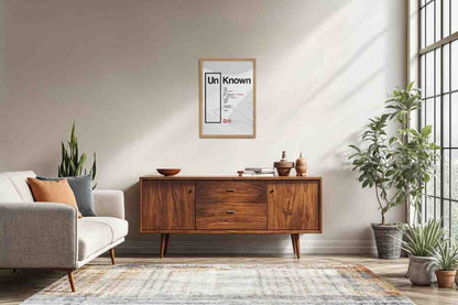 Living Room Sofa Preview of UnKnown – Code Your Own Identity Wall Frame in Natrual Color Frame