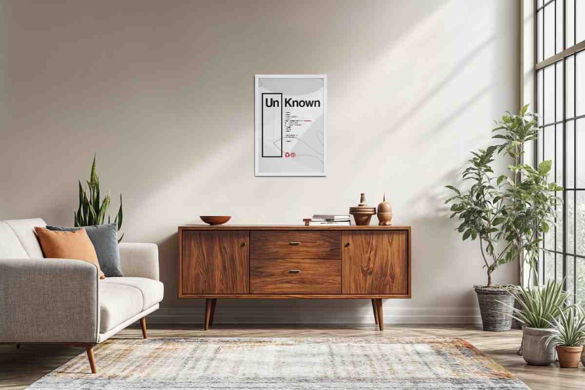 Living Room Sofa Preview of UnKnown – Code Your Own Identity Wall Frame in White Color Frame