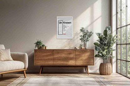 Living Room Cabinet Preview of UnKnown – Code Your Own Identity Wall Frame in White Color Frame