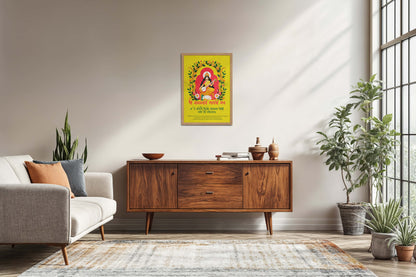 Living Room Sofa Preview of Divine Wisdom – Shree Saraswati Gayatri Mantra Frame in Natrual Color Frame
