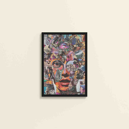 Wall View of Multilayer Cutout Image Frame – Artistic Photo Display in Black Color Frame