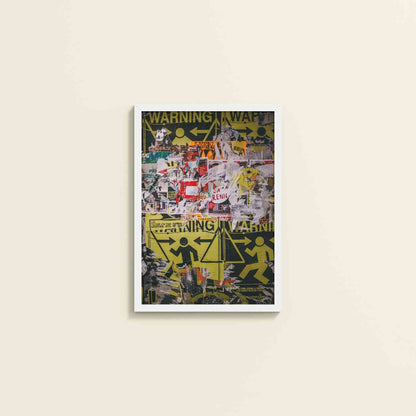 Wall View of Warning Vibes – Graffiti Image Merge Wall Art Frame in White Color Frame