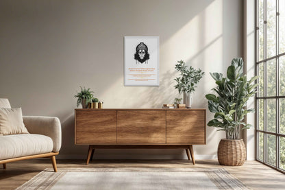 Living Room Cabinet Preview of Sacred Hanuman Photo Frame – Chant of Devotion & Power in White Color Frame