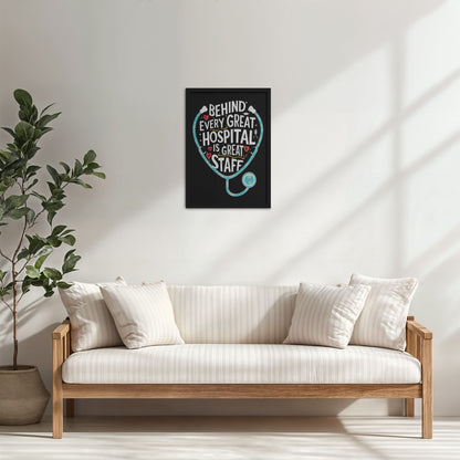 Living Room Cabinet Table Preview of The Heart of the Hospital – Staff Appreciation Wall Decor in Black Color Frame