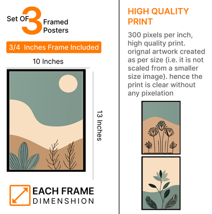Handcrafted Floral Boho Art Photo Frame & Wall Décor