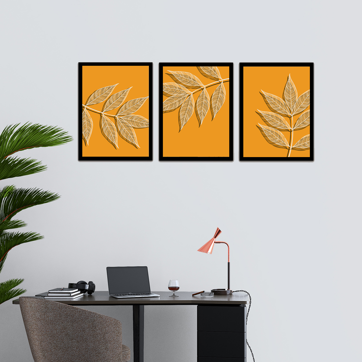 Autumn Leaves in Abstract Design – Framed & Wall Art