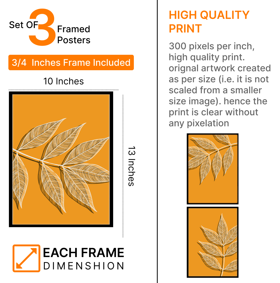 Autumn Leaves in Abstract Design – Framed & Wall Art